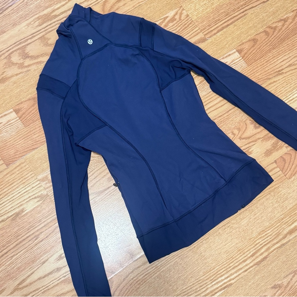 Lulemon Define Hooded Jacket Navy Blue Zip Up Size 6
